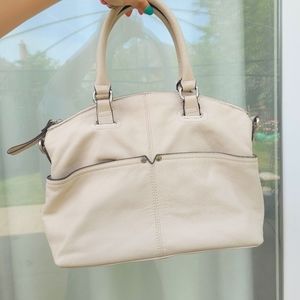 Vintage white leather purse